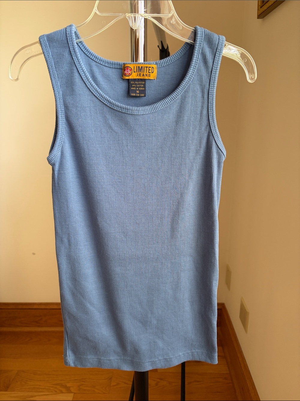 The Limited Blue Ribbed Tank